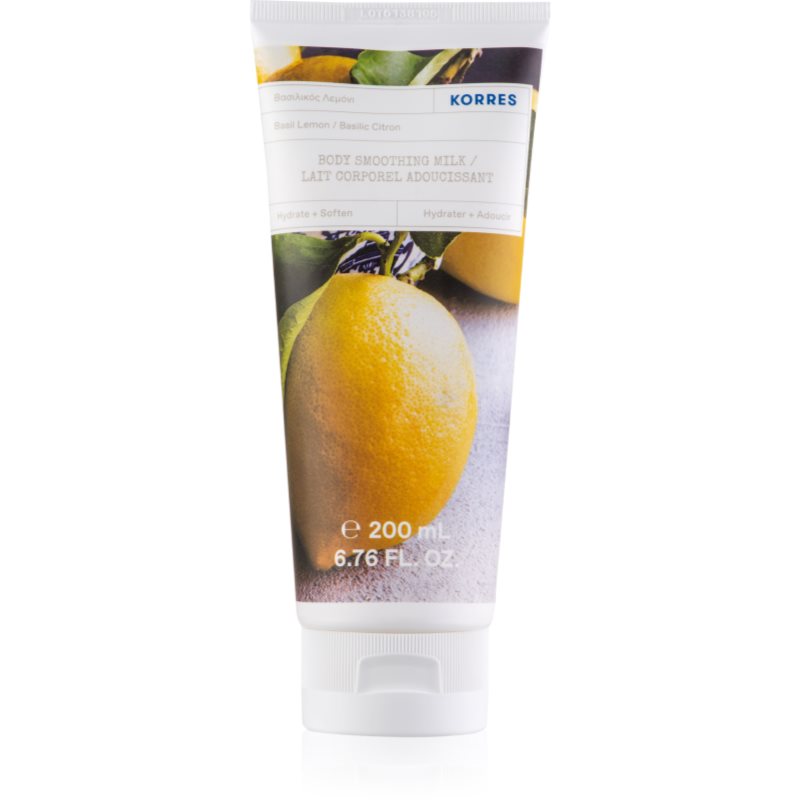 Korres Basil Lemon wygładzające mleczko do ciała, 200 ml 21007299