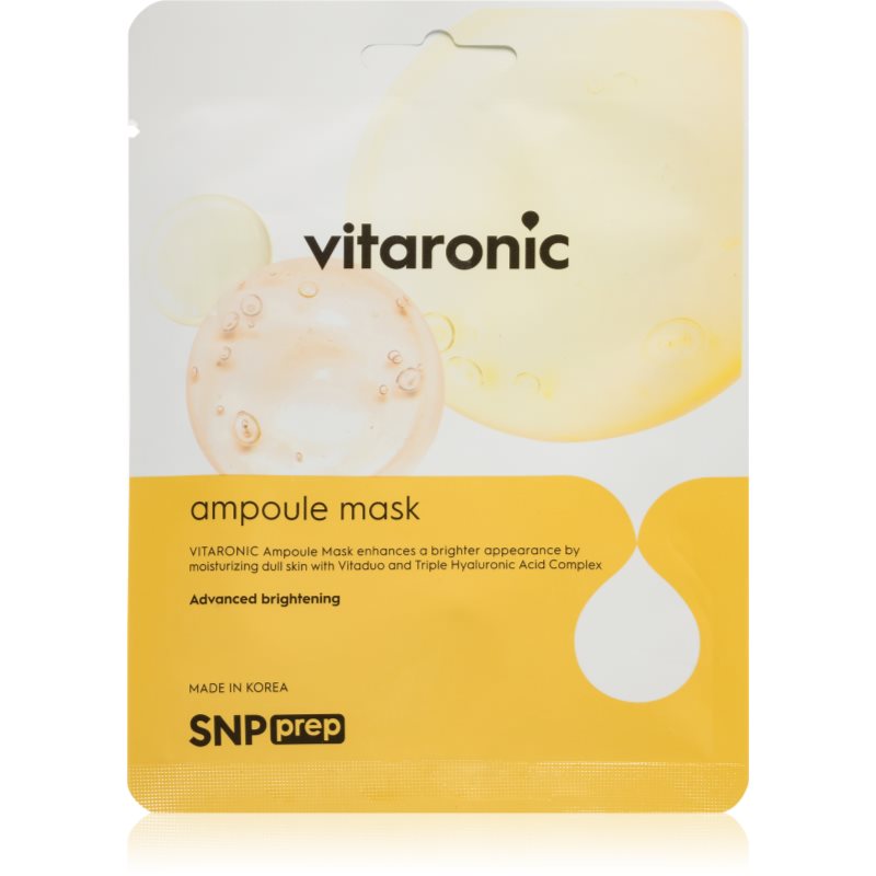 SNP Prep Vitaronic, Rozświetlająca maska w płachcie, Ampoule Mask