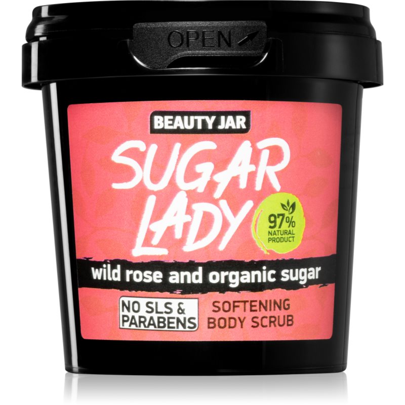 Beauty Jar Beauty Jar SUGAR LADY Zmiękczający scrub do ciała ekstrakt z cukru organicznego i dzikiej róży 200g