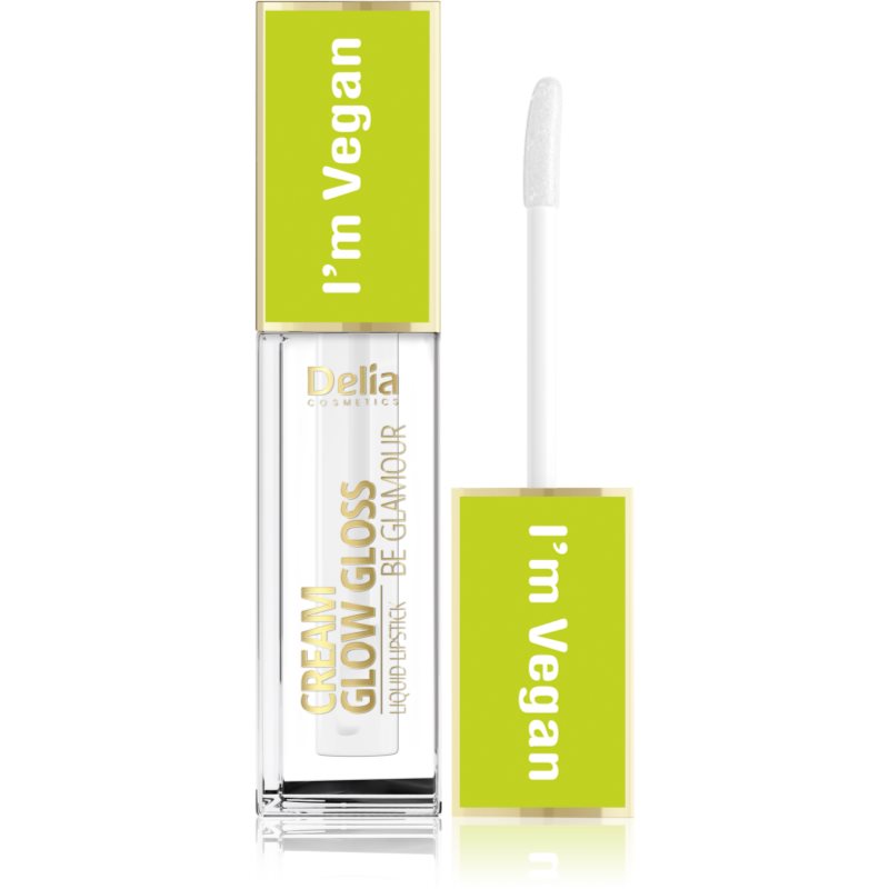 Delia Cosmetics Cream Glow Gloss Wegański Błyszczyk do ust nr 100 Totally Crystal 5ml