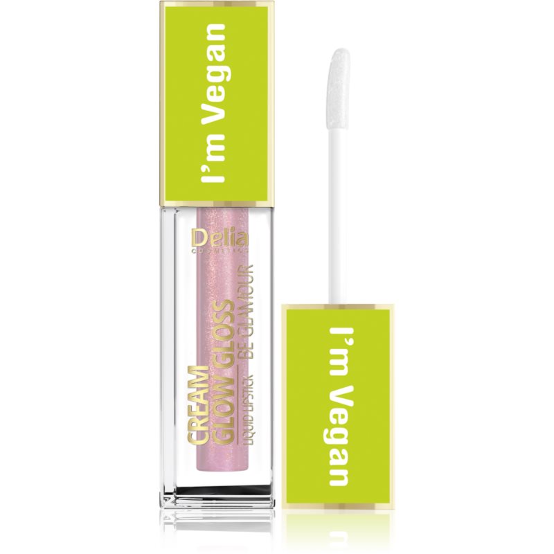 Delia Cosmetics Cream Glow Gloss Wegański Błyszczyk do ust nr 102 Rose Light 5ml