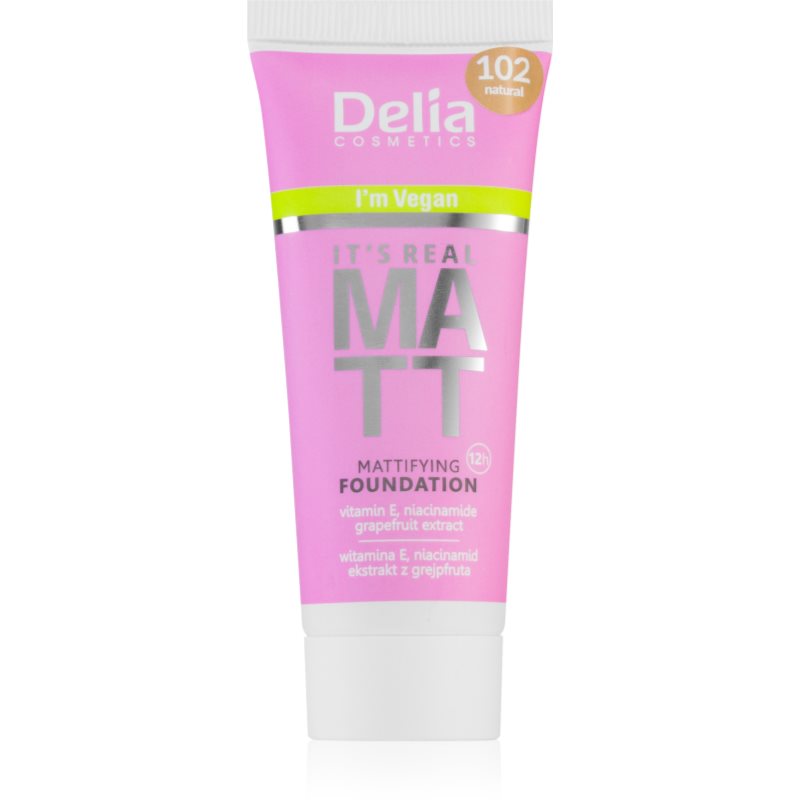 DELIA Real Matt 102 podkład natural 30ml