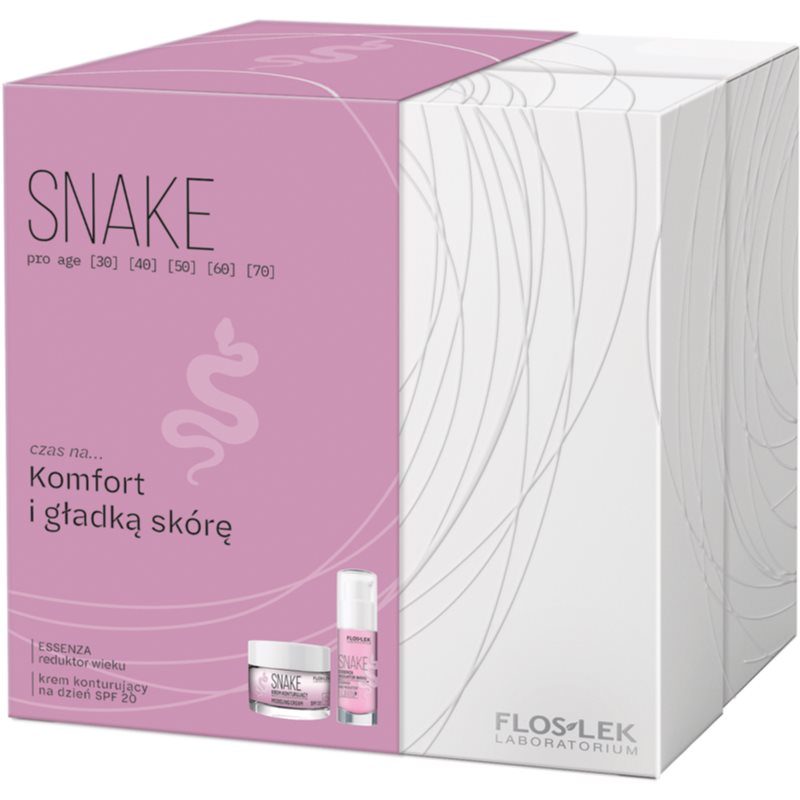 FLOSLEK Zestaw Snake (Essenza Reduktor wieku, 30ml + Krem konturujący na dzień SPF20, 50ml) - >>> DARMOWA od 99zł 