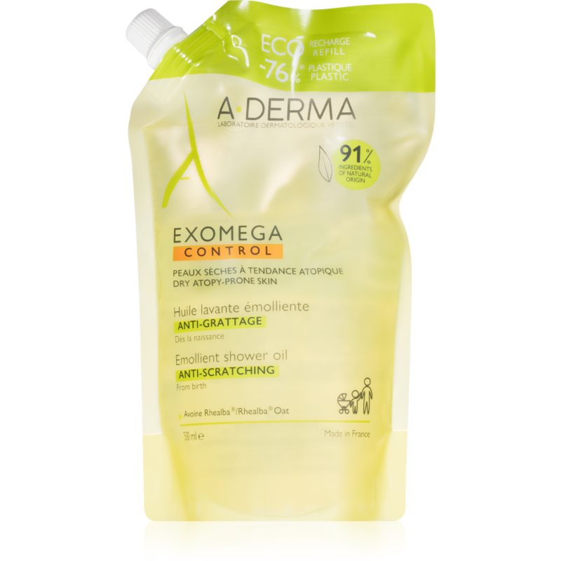 A-derma Exomega Control olejek emolient pod prysznic - przeciw drapaniu 500 ml (butelka z pompką)