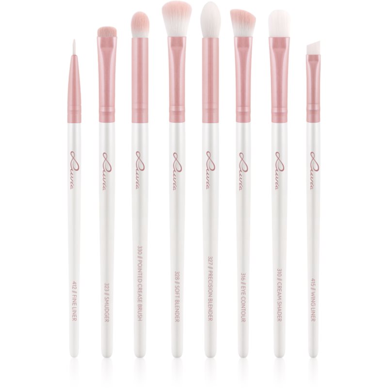 Luvia Cosmetics Zestaw pędzli do makijażu oczu, All Eye Want Brush, zestaw pędzli do cieni do powiek, idealne krycie i nakładanie, 8 wegańskich pędzli kosmetycznych