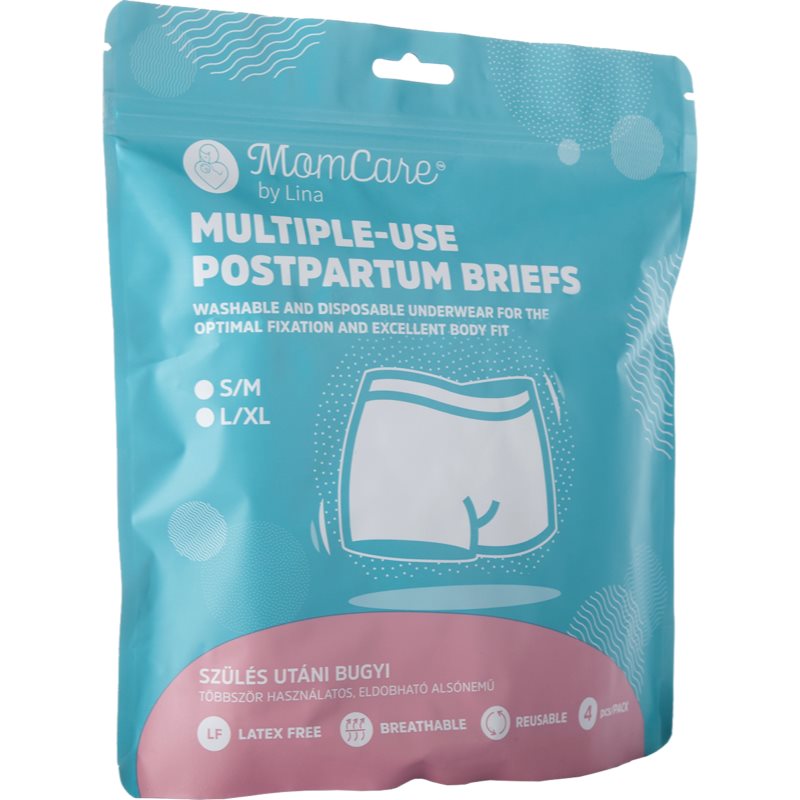 MomCare by Lina Postpartum Briefs majtki poporodowe S-M 4 szt.