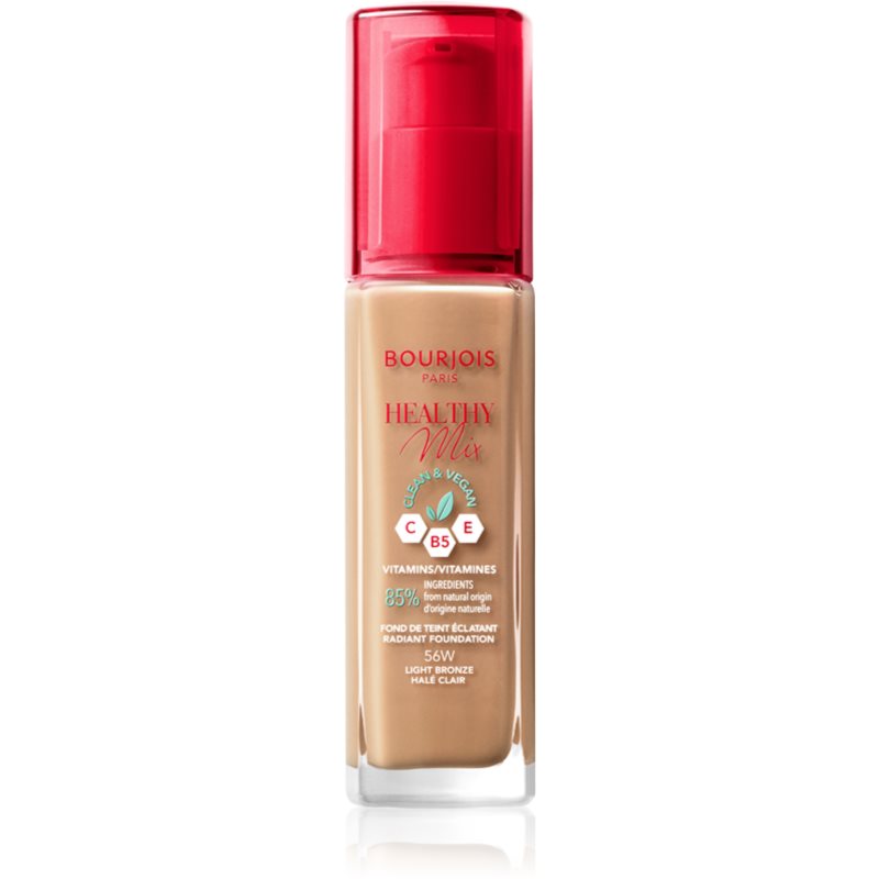 BOURJOIS Paris Healthy Mix Clean & Vegan Radiant Foundation podkład 30 ml dla kobiet 56W Light Bronze