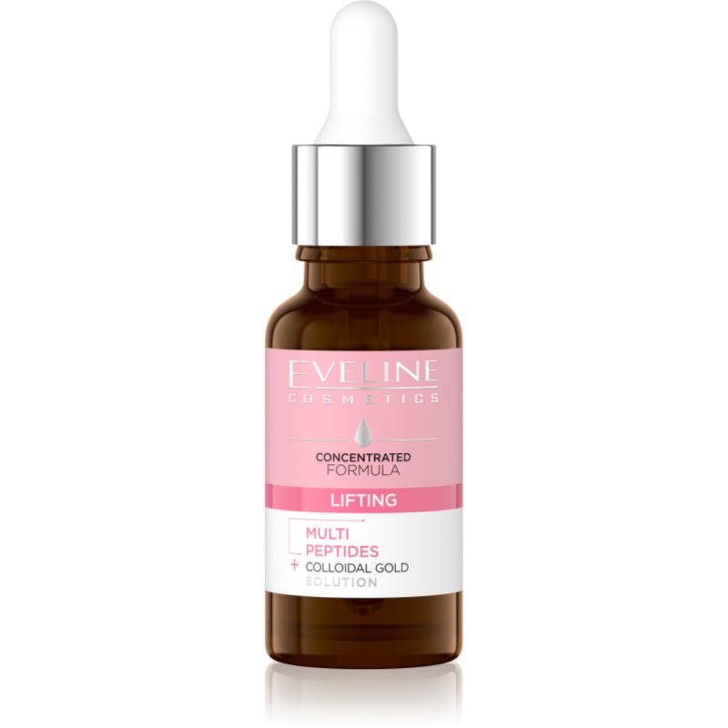 Eveline Cosmetics - Skoncentrowane serum liftingujące - Multi peptydy i koloidalne złoto - 18 ml