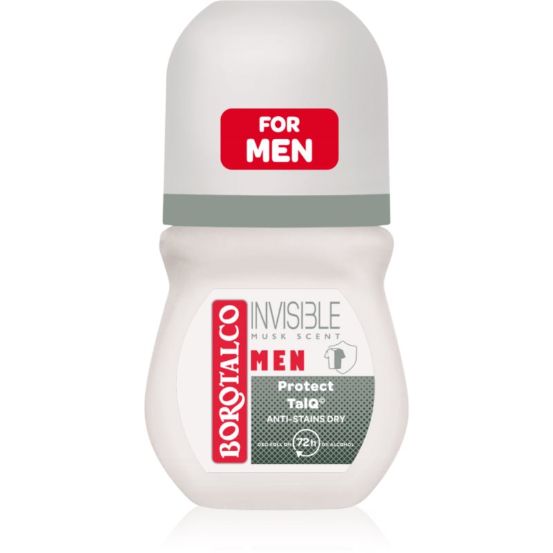Borotalco MEN Invisible dezodorant roll-on 72 godz. zapachy Musk 50 ml