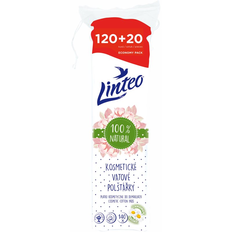 LINTEO LINTEO Płatki kosmetyczne Linteo 120 + 20 szt