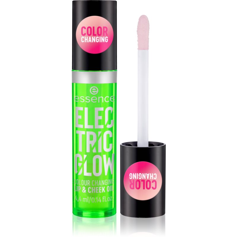 Essence - ELECTRIC GLOW - COLOUR CHANGING LIP & CHEEK OIL - Olejek do ust i policzków zmieniający kolor - 4,4 ml