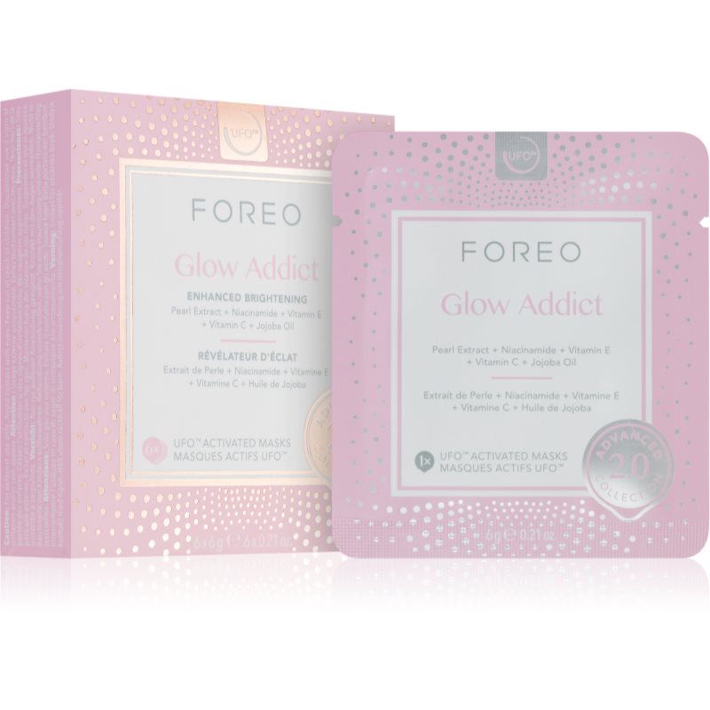 Foreo Ufo Glow Addict 2.0 - Maseczka do twarzy 6szt