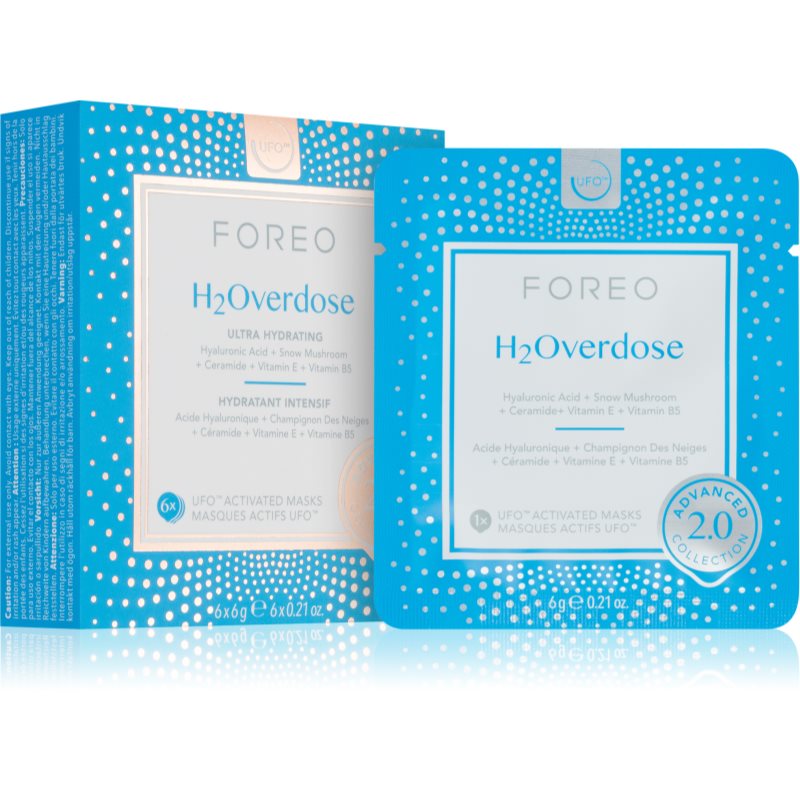Foreo Ufo H2Overdose 2.0 - Maseczka do twarzy 6szt