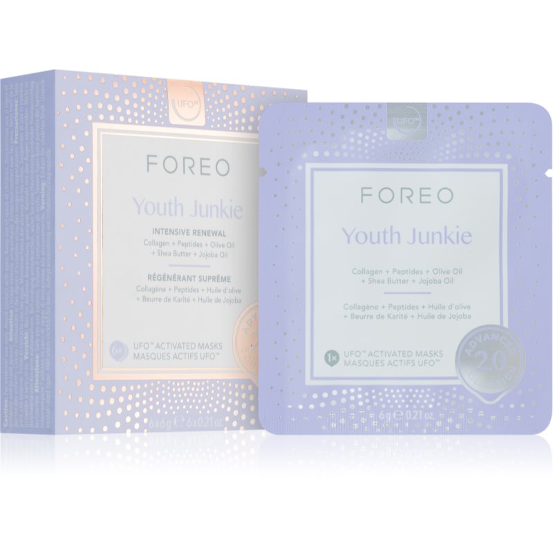 Foreo Ufo Youth Junkie 2.0 - Maseczka do twarzy 6szt