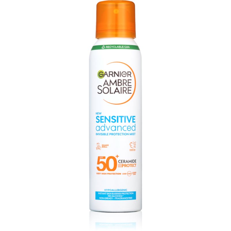 Garnier Ambre Solaire Sensitive Advanced Invisible Protection Mist SPF50+ preparat do opalania ciała 150 ml unisex
