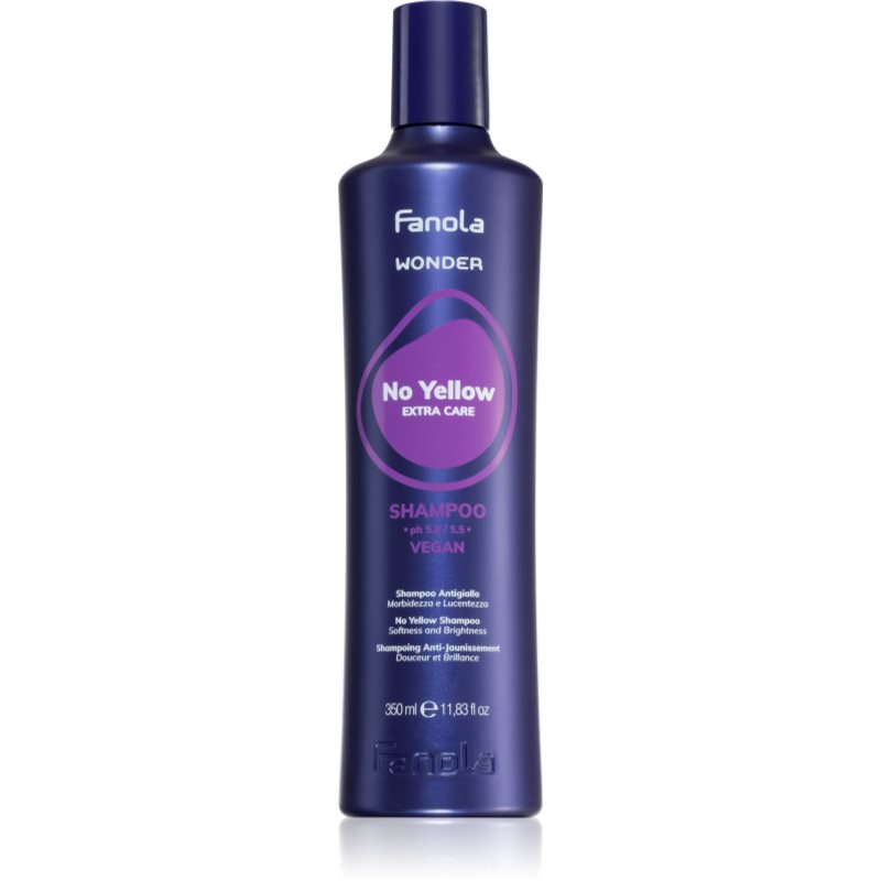 Fanola Wonder No Yellow, Szampon Neutralizujący Kolor Do Włosów Blond, 350ml