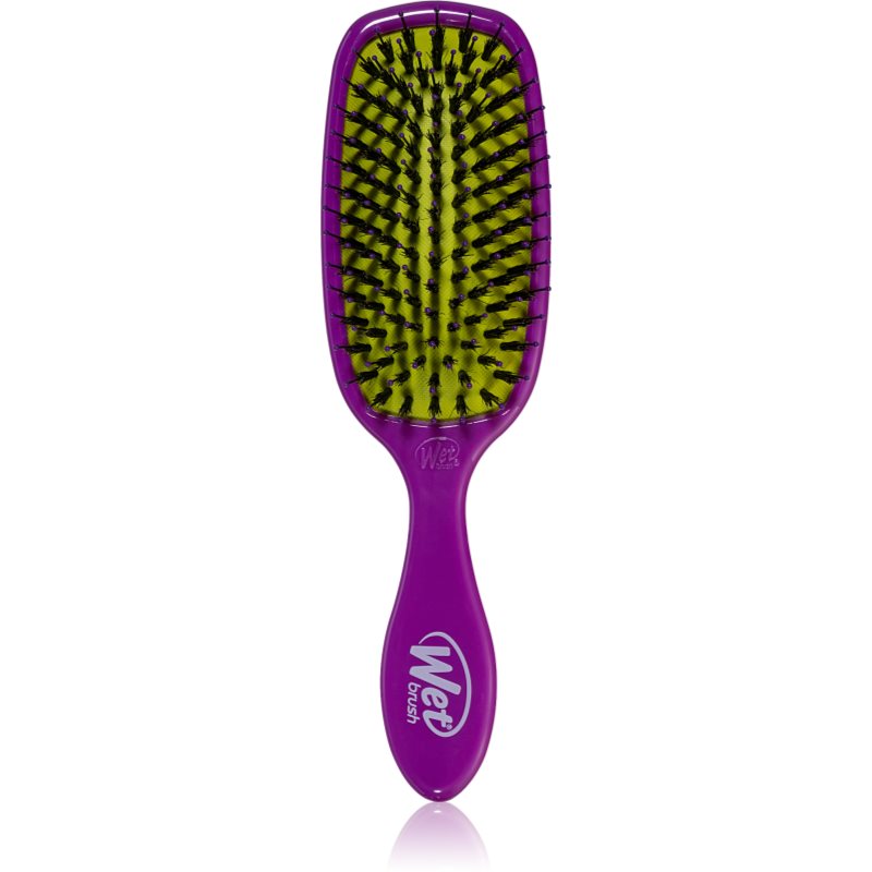 Wet Brush Shine Enhancer fioletowa nowoczesna szczotka do rozczesywania włosów z włosiem dzika, dodaje blasku i wygładza