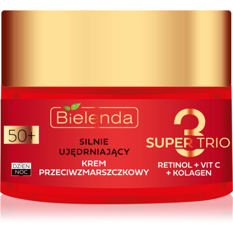 Silnie ujędrniający krem przeciwzmarszczkowy retinol + vit c + kolagen 50+, dzień/ noc