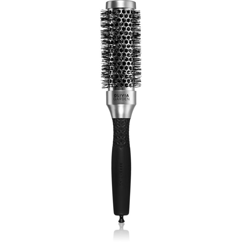 Olivia Garden Essential Blowout Classic Silver szczotka antystatyczna do modelowania włosów 35 mm