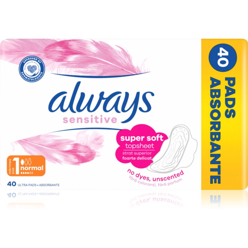 Always ULTRA Ultra Sensitive Normal Plus Podpaski higieniczne 40 sztuk