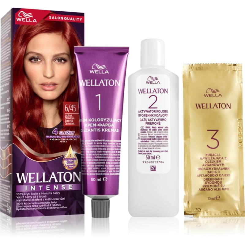 Farba do włosów Wellaton Intense, 6/45, ognista czerwień, 1 szt.