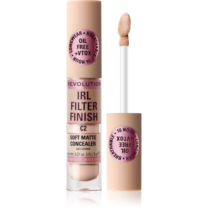 Makeup Revolution IRL Filter Finish Korektor w płynie C2 6g