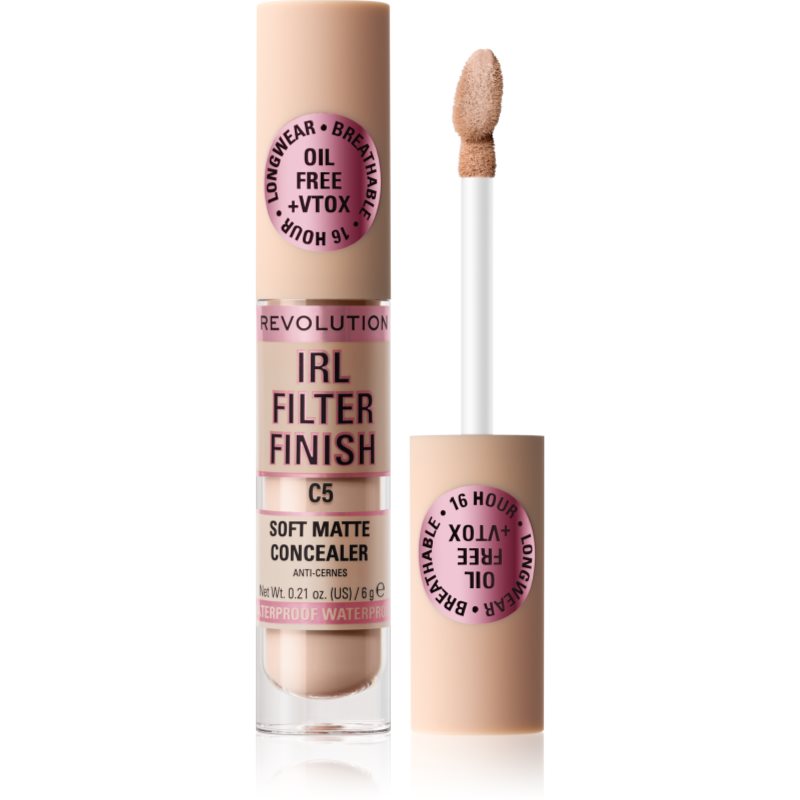 Makeup Revolution IRL Filter Finish Korektor w płynie C5 6g