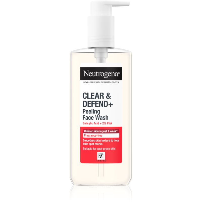 Neutrogena Clear & Defend+ Peeling Face Wash Żel oczyszczający 200 ml