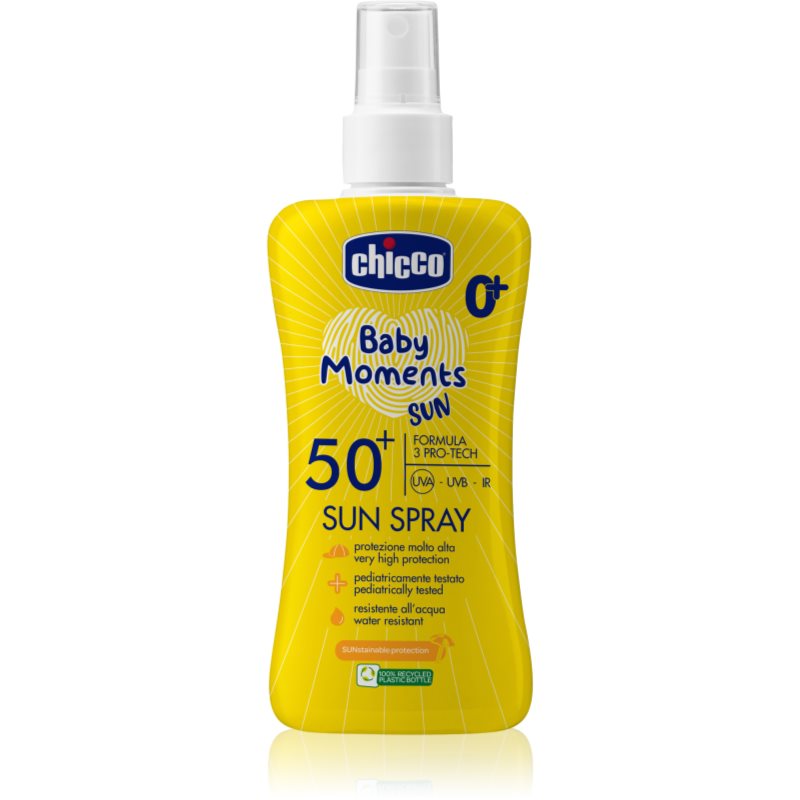 Chicco Baby Moments Sun spray do opalania dla dzieci SPF 50+ 0 m+ 150 ml