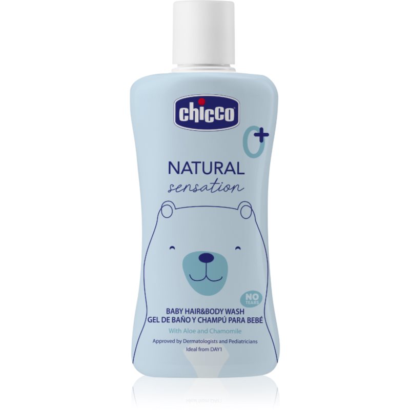 Chicco Natural Sensation Baby szampon i żel pod prysznic dla dzieci od urodzenia 0+ 200 ml