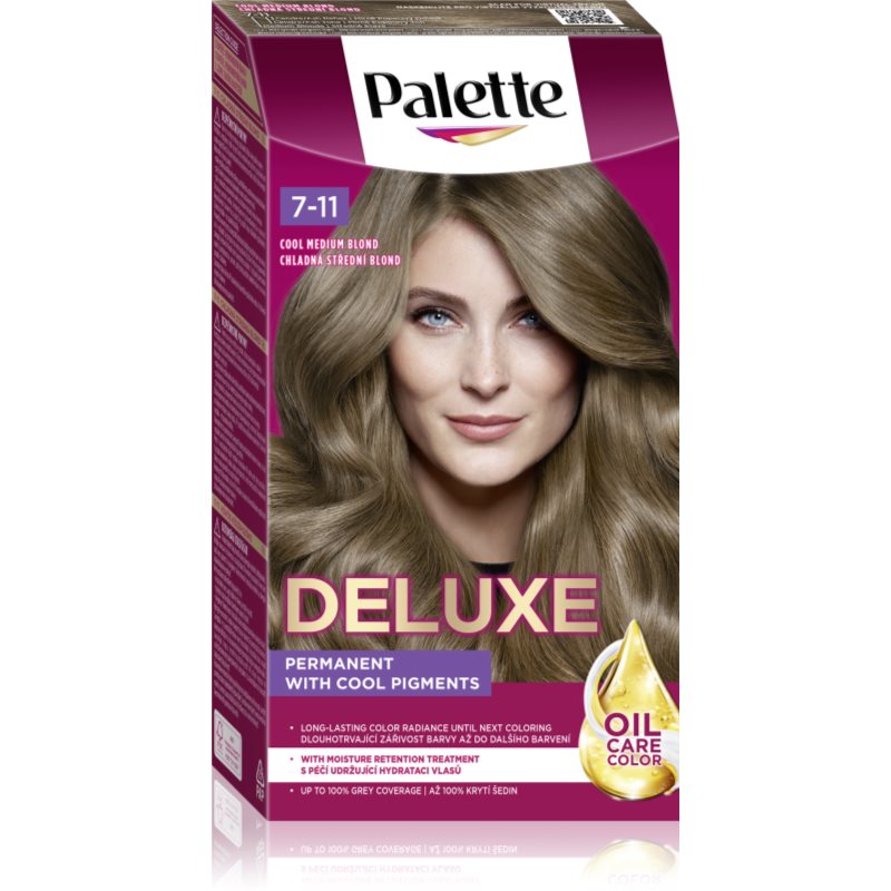 Schwarzkopf Palette Deluxe trwała farba do włosów odcień 7-11 Cool Medium Blond 1 szt.