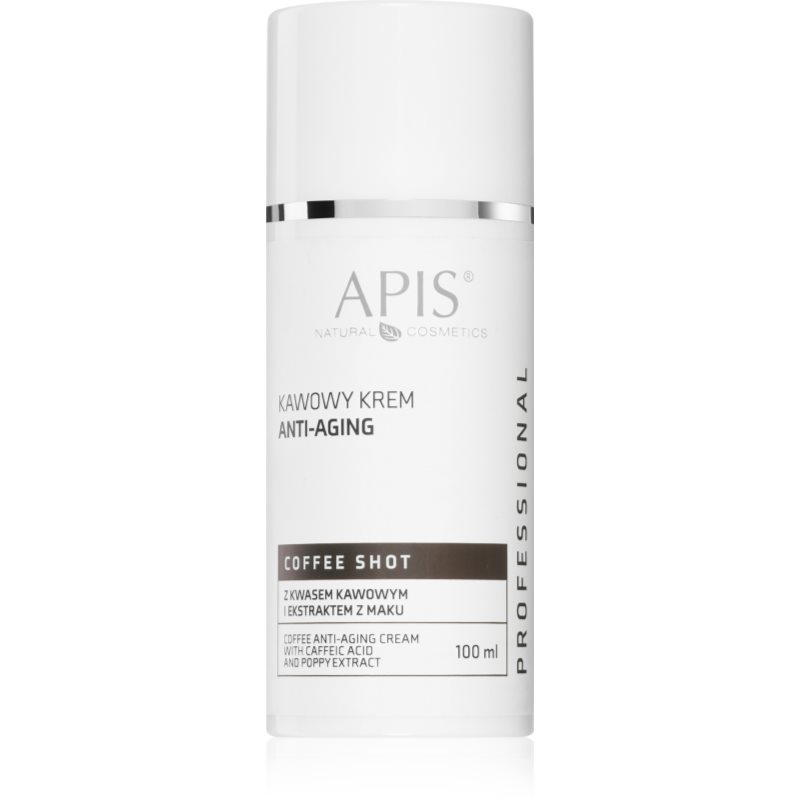 Apis Coffee Shot, Kawowy krem Anti-Aging z kwasem kawowym i ekstraktem z maku, 100ml