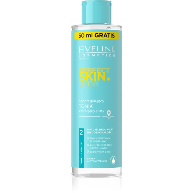 Eveline Cosmetics Perfect Skin.acne Seboregulujący tonik zwężający pory 150.0 ml