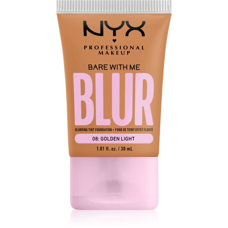 NYX PROFESSIONAL MAKEUP Bare With Me Blur Tint Foundation 08 Golden Light - Podkład  08 Golden Light