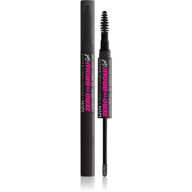 NYX PROFESSIONAL MAKEUP ZERO TO BROW DŁUGOTRWAŁY ŻEL DO BRWI 08 BLACK 2ML