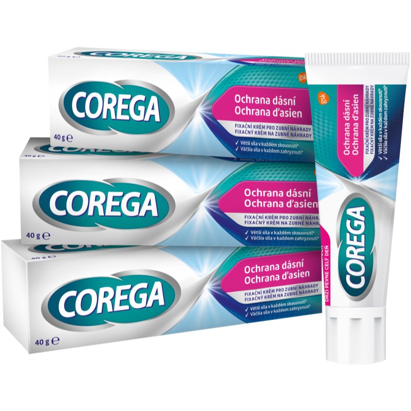 GlaxoSmithKline krem mocujący do protezy dentystycznej Ochrona dziąseł 3x40g