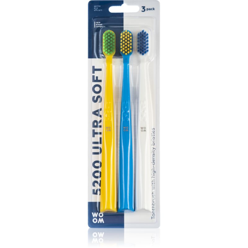 WOOM 5200 Ultra Soft Zestaw 3 szczoteczek do zębów