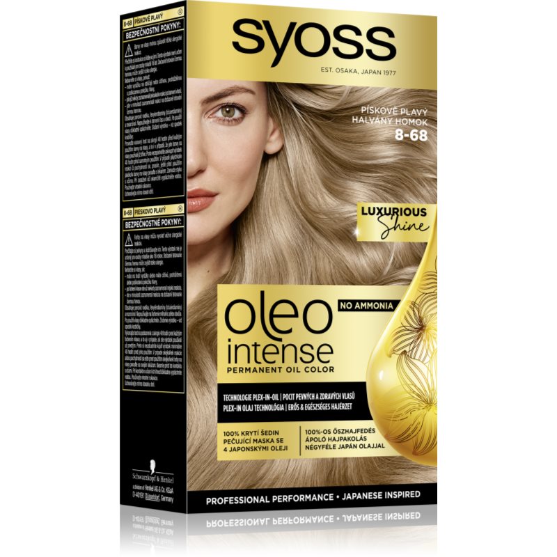 Syoss Oleo Intense trwała farba do włosów z olejem odcień 8-68 Pale Sand 1 szt.