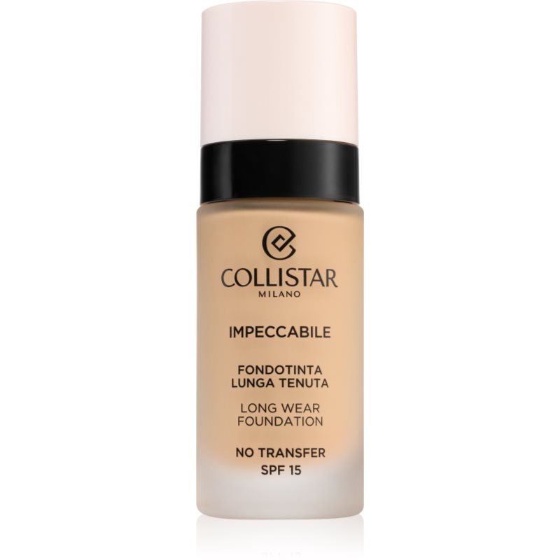 Collistar, Impeccabile Long Wear, Podkład do twarzy SPF 15 3R Natural Rose, 30 ml