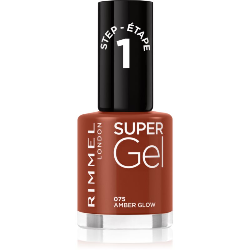 Rimmel Super Gel hybrydowy lakier do paznokci bez użycia lampy UV/LED odcień 075 Amber Glow 12 ml