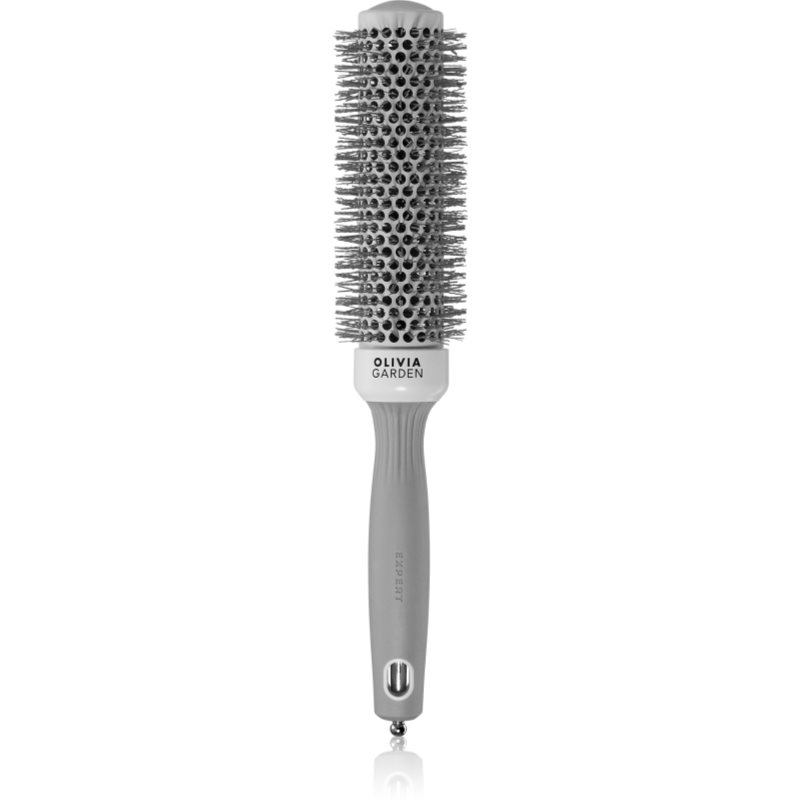 Olivia Garden Expert Blowout Speed Wavy Bristles szczotka do suszenia i modelowania włosów White/Grey 35mm