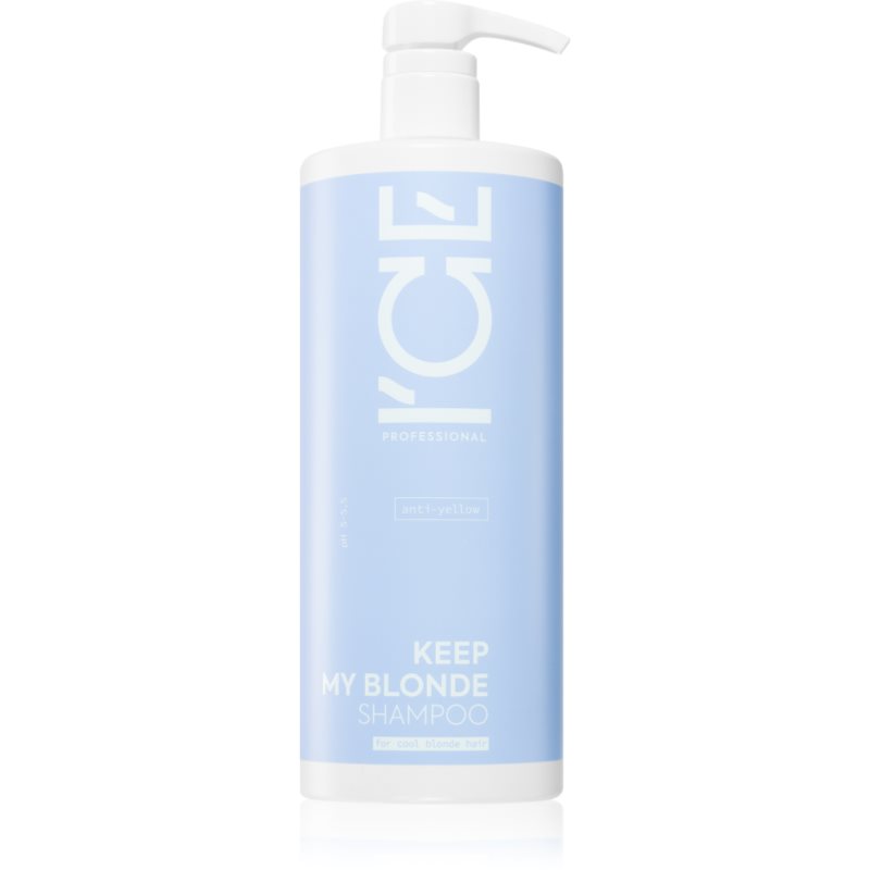 Natura Siberica ICE Professional Keep My Blonde szampon neutralizujący żółte odcienie do włosów rozjaśnionych, z pasemkami w odcieniu chłodnego blondu 1000 ml