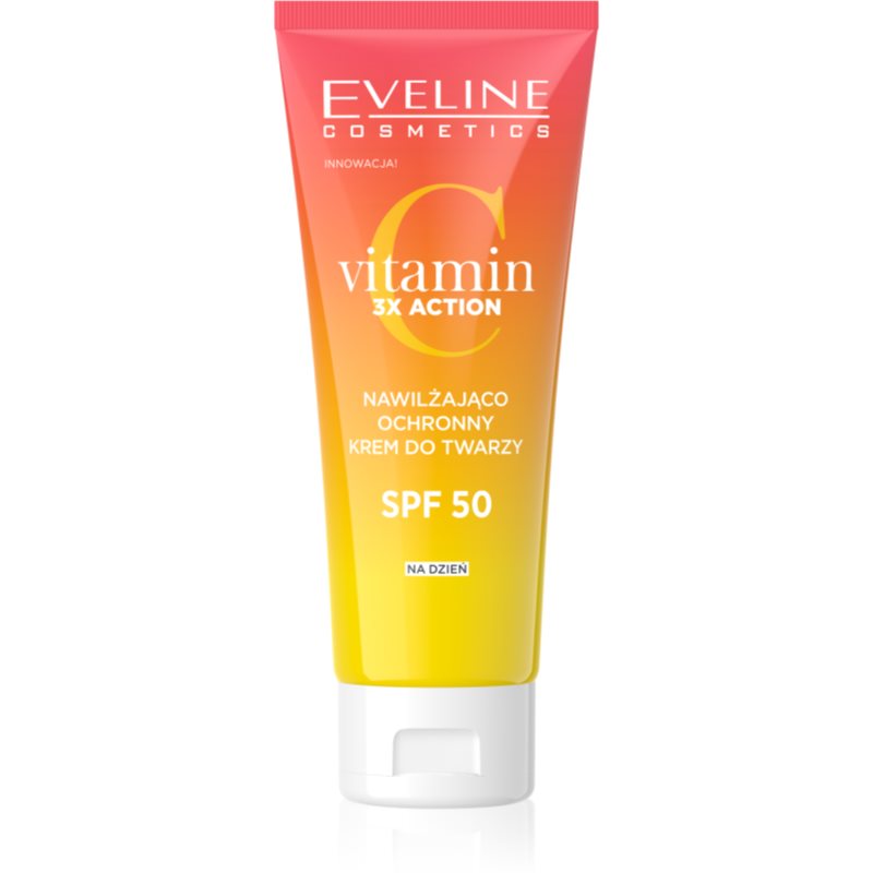 Eveline Vitamin C 3 x Action Nawilżająco-ochronny krem do twarzy SPF50 30ml