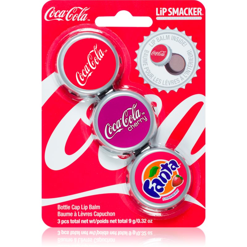 Lip Smacker Coca-Cola Bottle Cap Lip Balm Zestaw Balsam do ust 3 x 3 g