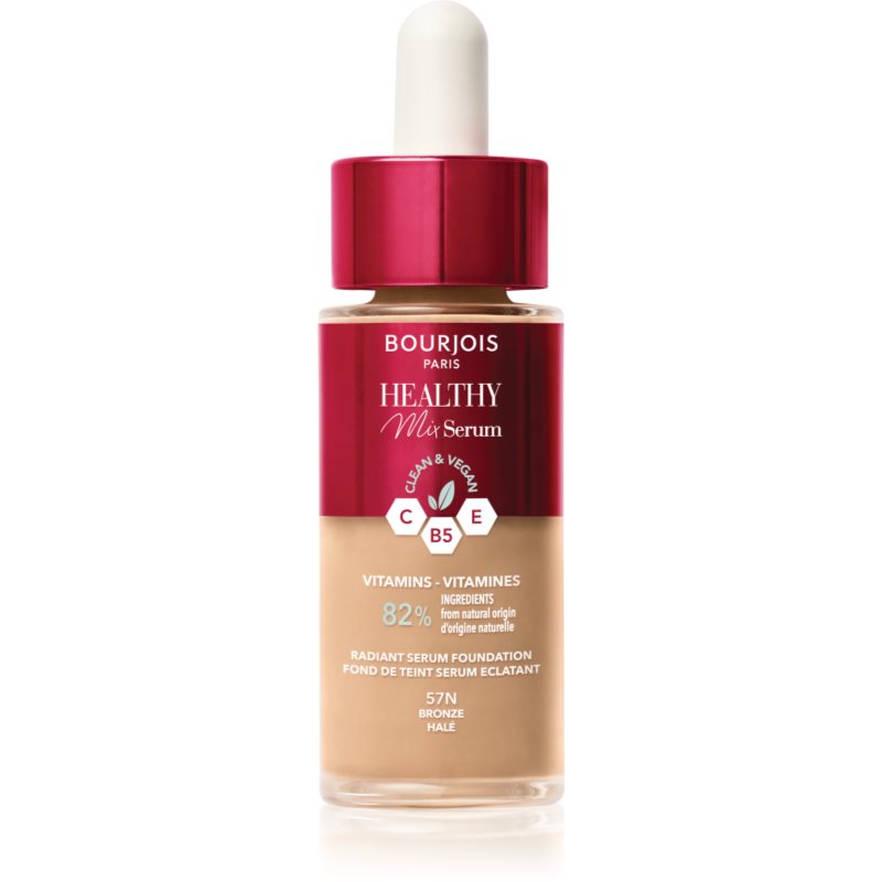 BOURJOIS Paris Healthy Mix Clean & Vegan Serum Foundation podkład 30 ml dla kobiet 57N Bronze Halé