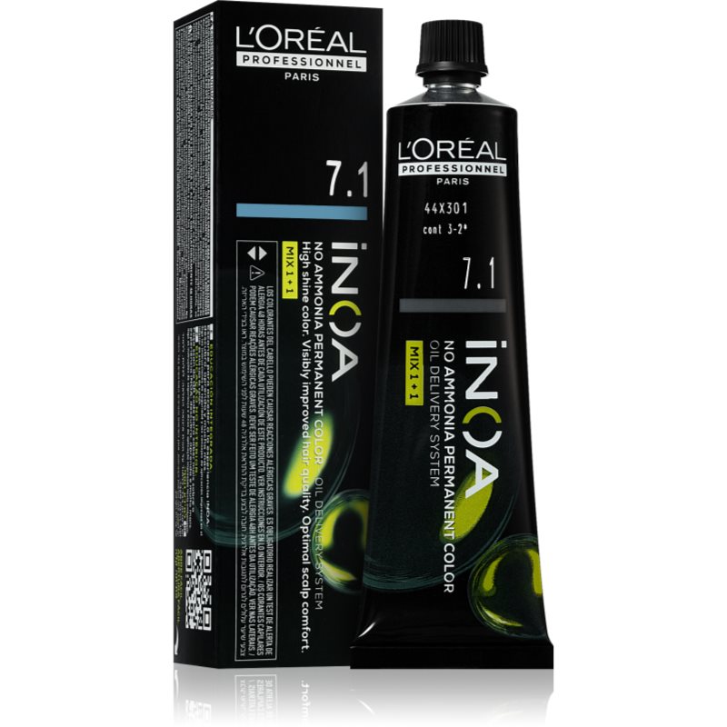 L’Oréal Professionnel Inoa trwała farba do włosów bez amoniaku odcień 7.1 60 ml