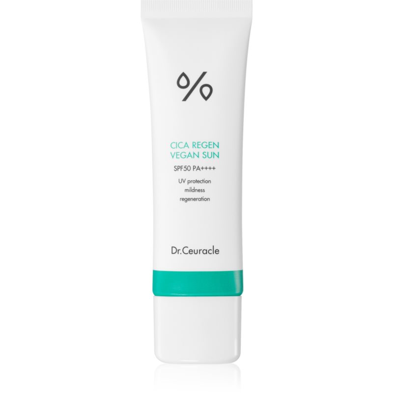 Dr Ceuracle Dr Ceuracle Cica Regen Vegan Sun SPF 50+ PA ++++ Delikatny wegański krem przeciwsłoneczny 50 ml