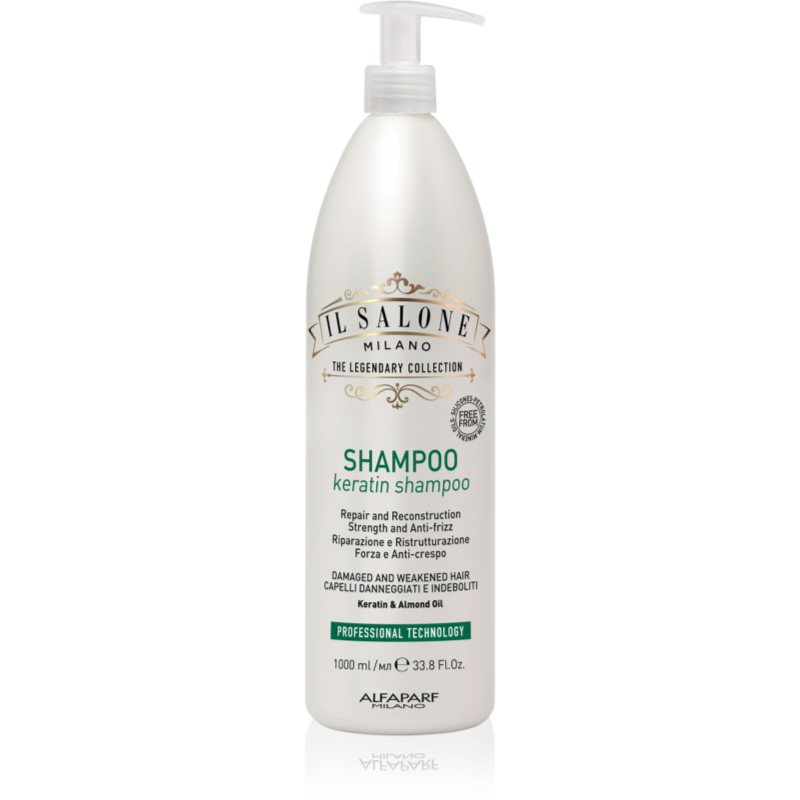 Alfaparf Milano Il Salone Milano Keratin szampon odbudowujący włosy do włosów zniszczonych 1000 ml