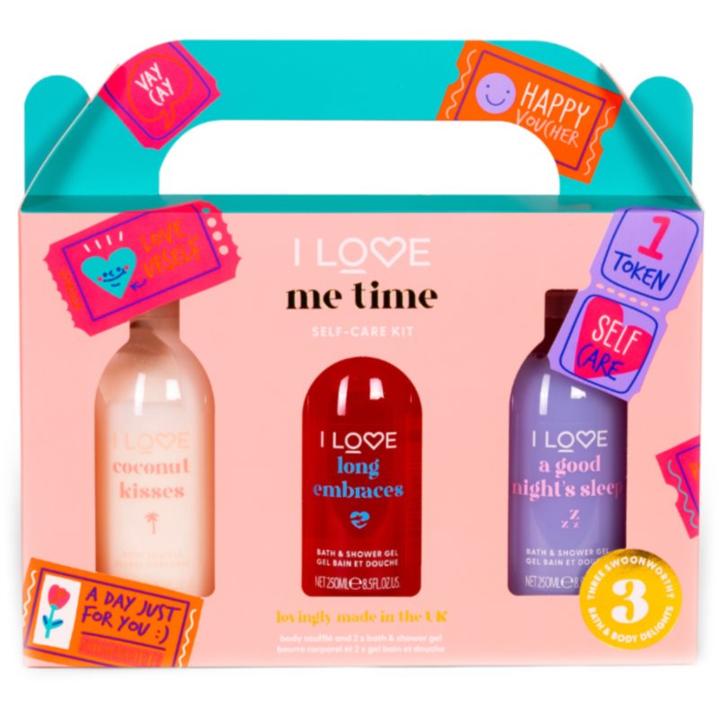 I Love Me Time zestaw suflet do ciała + żel pod prysznic i do kąpieli 3x250ml