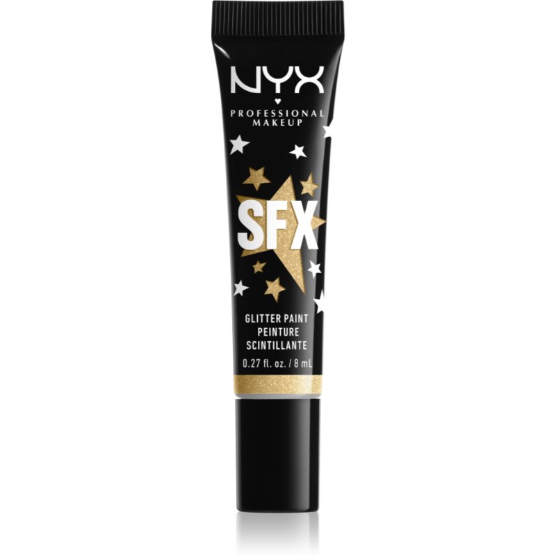 NYX Professional Makeup SFX Glitter Paint podkład 8 ml dla kobiet 02 Broomstick Baddie